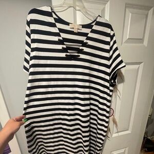 3xl michael kors knee length striped dress
